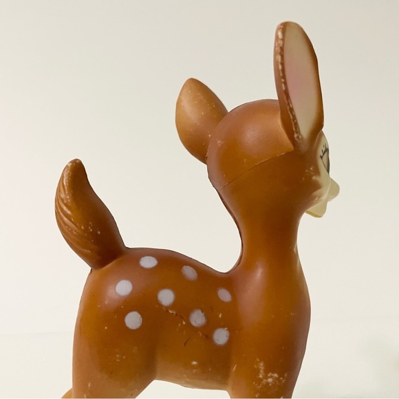 Vintage Bambi Deer Fawn Hard Plastic Figurine 6” Tall Hong Kong - Picture 12 of 16